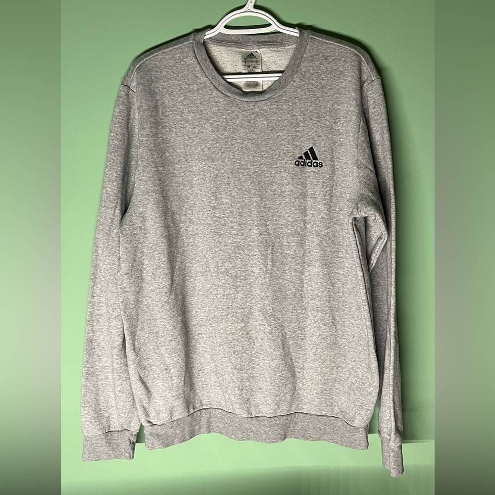 Adidas Men's Crewneck Sweater in Gray